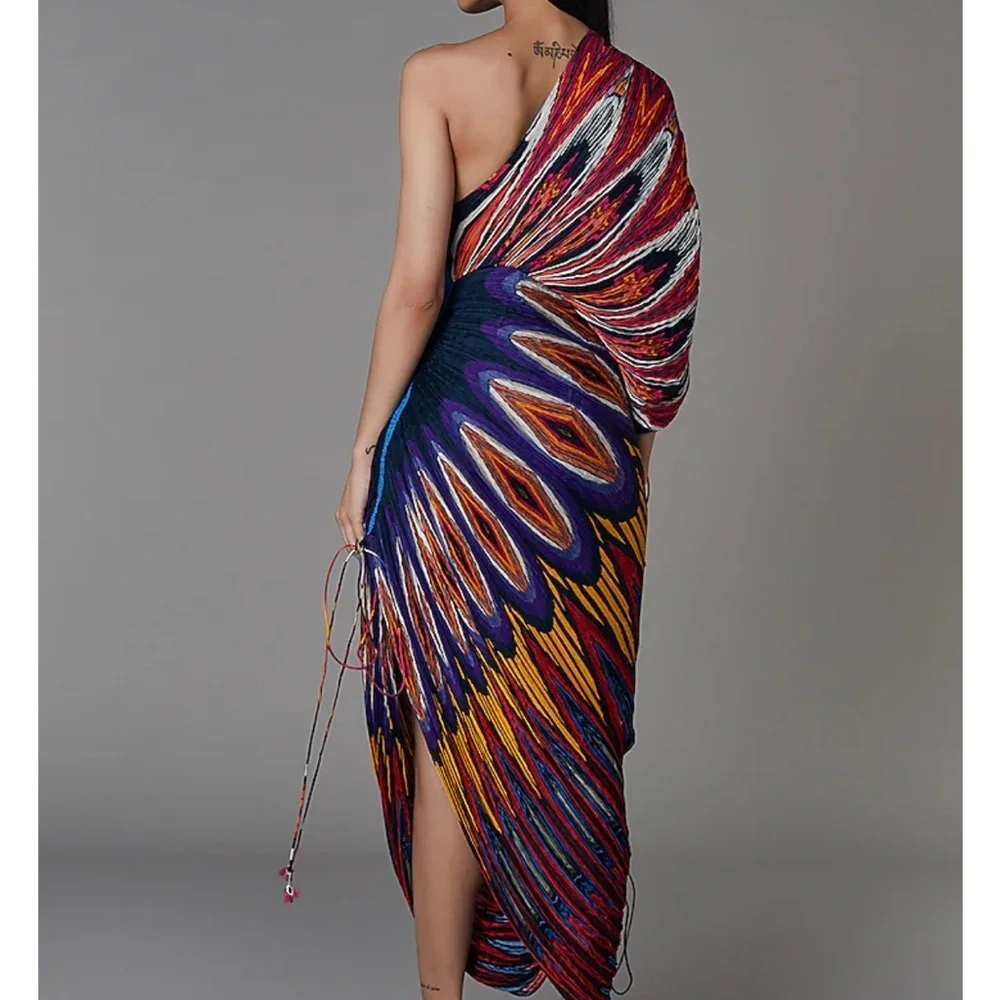 Patterned one shoulder dress saaksha and kinni - Picture 2 of 5